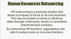 What is Human Resource Outsourcing?
