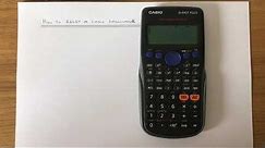 How To Reset A Casio Scientific Calculator Back To Factory Settings