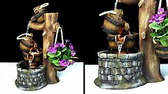 DIY Well Water Fountain ⛲ Cement Waterfall at Home