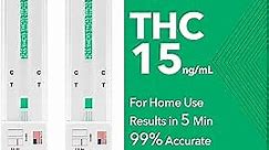 2 Pack - DrugExam Made in USA Most Sensitive Marijuana THC 15 ng/mL Single Panel Drug Test Kit - Marijuana Drug Test with 15 ng/mL Cutoff Level for Detecting Any Form of THC (2)