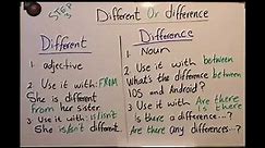 Different vs. Difference English Grammar STEP Test 3