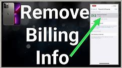 How To Remove Billing Information From iPhone