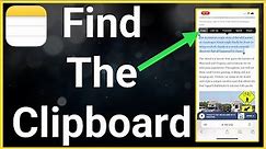 How To Find Clipboard On iPhone