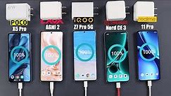 iQoo Z7 Pro Battery Drain & Charging Test Comparison Vs OnePlus Nord CE 3/Lava Agni 2/X5 Pro/11 Pro