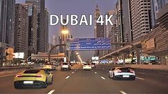 Dubai 4K - Driving Downtown - Skyscraper Sunset