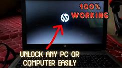 How to unlock any Pc without password