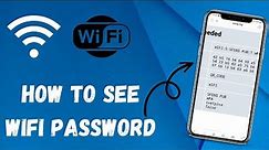 How To See WiFi Password
