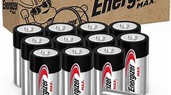 Energizer MAX C Batteries (12 Pack), C Cell Alkaline Batteries