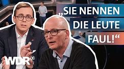 Bürgergeldempfänger konfrontiert Philipp Amthor (CDU) | hart aber fair to go | WDR