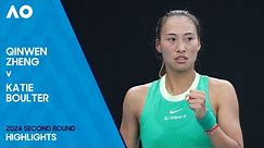 Qinwen Zheng v Katie Boulter Highlights | Australian Open 2024 Second Round