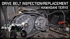 How to change/replace/inspect drive belt on Kawasaki Teryx | Maintenance Matters | SuperATV