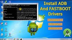 How to install ADB and FASTBOOT driver on Windows 10/8/7 PC
