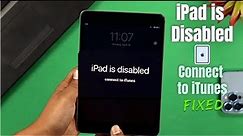 Fixed: Old "iPad Is Disabled" Connect To iTunes! [Unlock It]