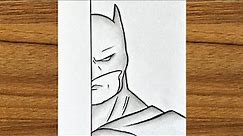 How to draw batman step by step || Easy drawing ideas for beginners || Easy drawing with pencil