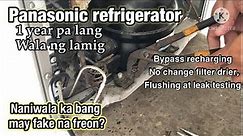 Panasonic refrigerator not cooling repair and bypass hack recharging refrigerant