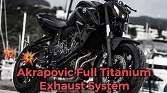 Yamaha MT-07 2021 AKRAPOVIC FULL TITANIUM EXHAUST SYSTEM POPS & BANGS