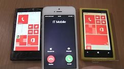 iPhone 5 White Incoming call+2 Nokia Lumia