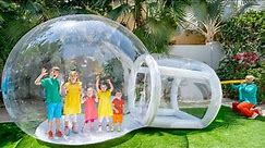 Five Kids Build Inflatable House for Children | Hide and Seek in Bounce House