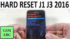 HARD RESET Samsung Galaxy J1, J3 (2016) |How to Reset to Factory Settings