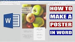 How to make a poster in Word | SIMPLE AND EASY (2019)