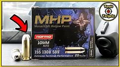 Could Monolithic Be Terrific?....Norma MHP 10mm Self-Defense AMMO Ballistic Gel Test!
