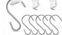35 Packs Drop Ceiling Hooks Ceiling Hanger Clear Ceiling Grid Clips with 35 Metal S-Hooks for Hanging Plants Office Signs New Year Decorations