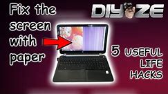 5 USEFUL LIFE HACKS (fix the screen on your laptop)
