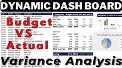 Build A Dynamic Budget VS Actual Dashboard on Excel (Variance Analysis) learning Center