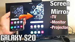 How to Screen Mirror Galaxy S20 to Any TV or Computer Monitor w/ HDMI Cable