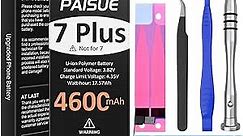 Battery for iPhone 7 Plus, Upgraded 4600mAh High Capacity Replacement Battery, New 0 Cycle Battery for iPhone 7 Plus A1661, A1784, A1785 with Complete Repair Tool Kit