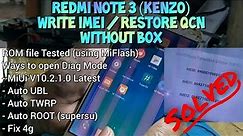 Repair Dual IMEI Redmi Note 3 Pro Qualcomm | Fix Dual IMEI @mobilecareid