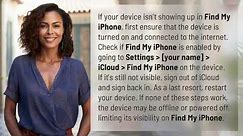 What to do if your device isn't showing up in Find My iPhone?