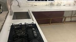 How to make your kitchen countertop with porcelain tile. Step by step. Make by yourself.