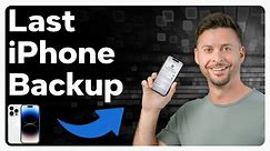How To Check Last Backup On iPhone