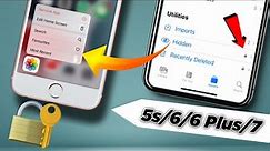 How To Lock Hidden Photos In iPhone 5s/6/6 Plus/7 Any iPhones | How to lock hidden photos in iphone
