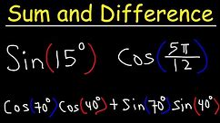 Sum and Difference Identities of Sine and Cosine