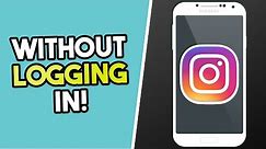 How To Check Instagram Without Logging In!