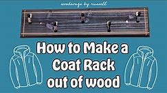 How to Make a Coat Rack out of Wood | Wall Mounted Coat Rack | Woodworking | Coat Rack DIY