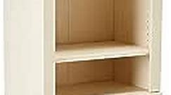 Sauder Harbor View Library/Bookcase With Doors , Antiqued White finish