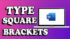 How To Type Square Brackets With Your Keyboard | Shortcut keys for Square Brackets