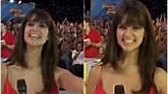 Oblivious game show presenter exposes her bare breast on TV