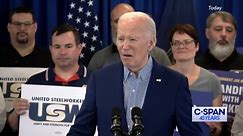 Biden mocks Trump for legal woes: 'Busy right now'