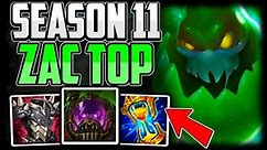 How to Play Zac Top & CARRY! | Best Build/Runes | Zac Top Guide Season 11 League of Legends