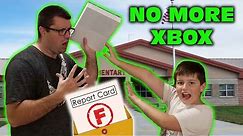 Kid Temper Tantrum Gets Bad Grades - Dad Takes Away The Xbox! [Original]