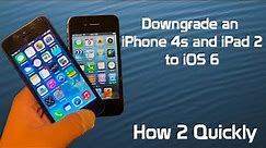 How 2 Quickly: Downgrade an iPhone 4s and iPad 2 to iOS 6.1.3