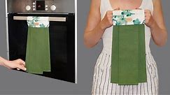 How to sew a handmade kitchen towel in 5 minutes!