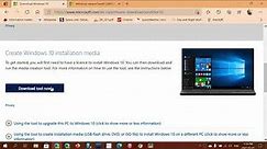 Windows 10 online ISO download with media creation tool March 1st 2021