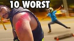 TOP 10 WORST Skate Accidents! *BLOOD ALERT* | JOOGSQUAD PPJT