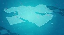 Middle East Map Digital Cyber Background