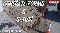 How to Form and Setup for Concrete and Retaining curb wall Part 2